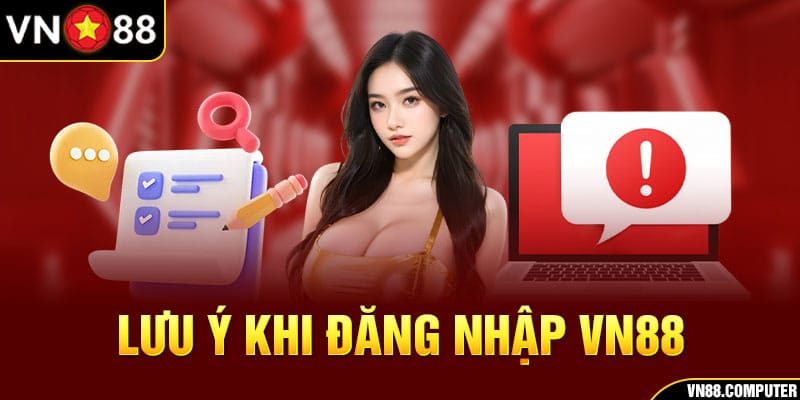 lưu ý khi đăng nhập vn88